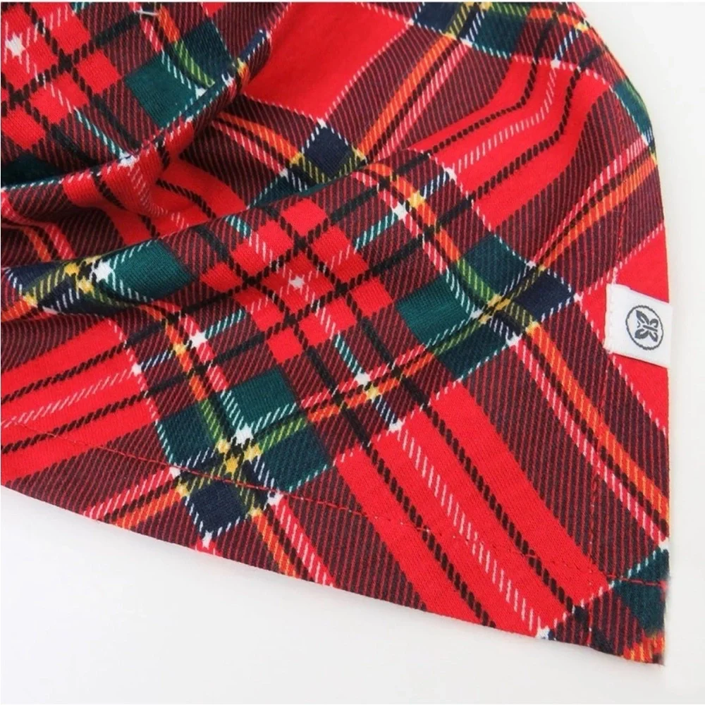 The Honest Company Plaid Pet Holiday Bandana